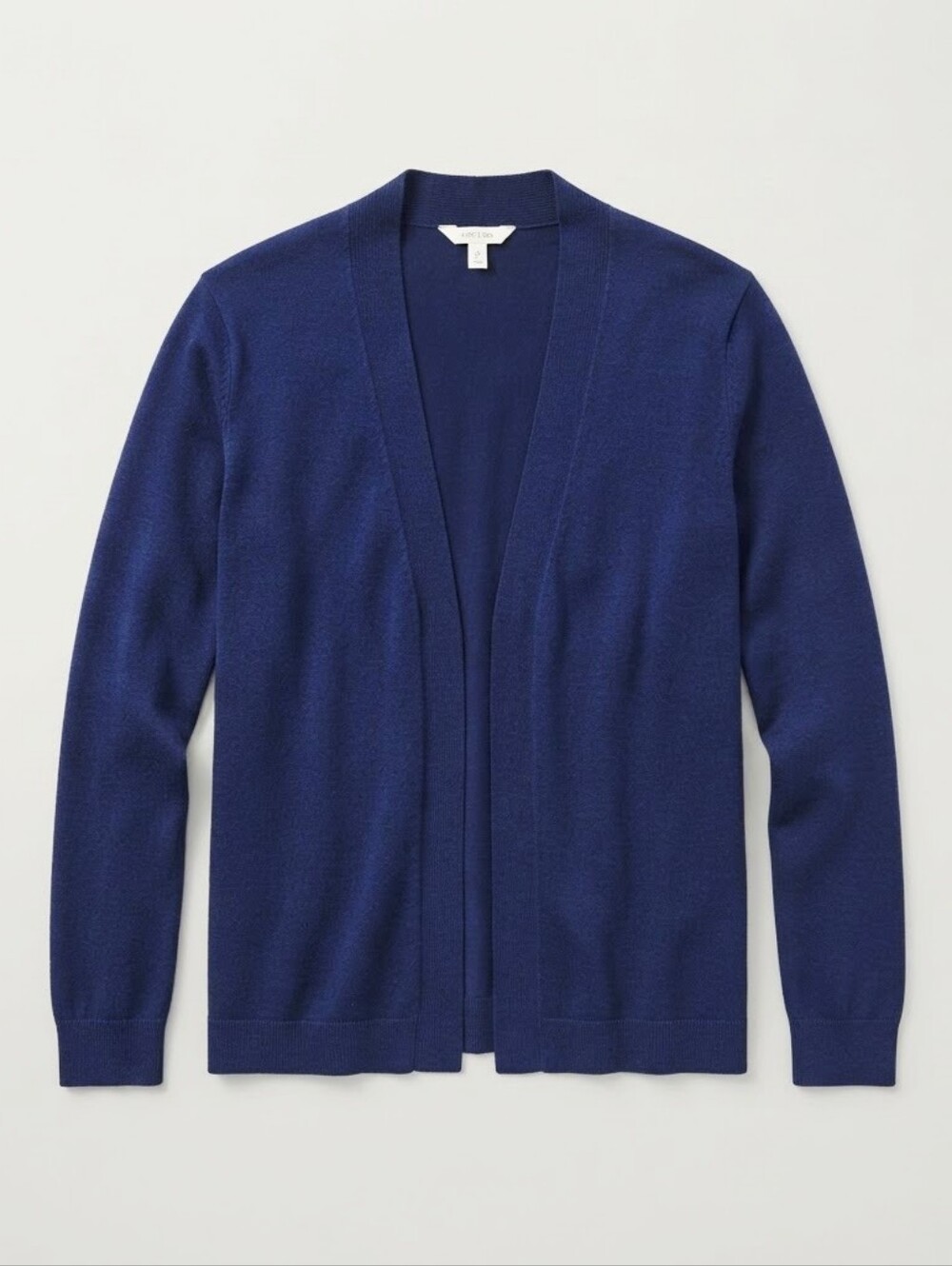 Time and Tru Women's Navy Blue Open Front Cardigan Sweater with Pockets Size L